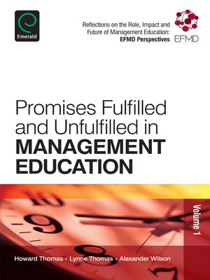 cover image of Reflections on the Role, Impact and Future of Management Education: EFMD Perspectives, Volume 1